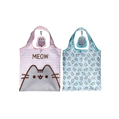 Afbeelding van Pusheen Opvouwbare Tas Kat Blauw Shopper Kawaii Cute Schattig