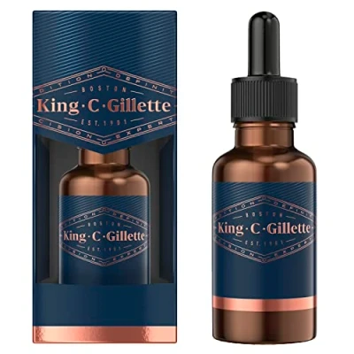 Afbeelding van King C. Gillette Baardolie verrijkt met plantaardige Arganolie, Jojo olie, Avocado Macadamia Zaadolie en Amandelolie (30 ml)