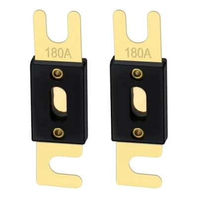 Afbeelding van Heschen ANL zekering, 180 amp, voor auto / auto, goudkleurig &amp; zwart, 2 stuks,