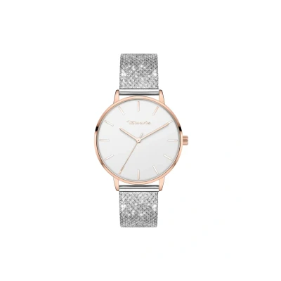 Afbeelding van Tamaris Analoog kwartshorloge voor dames, met roestvrijstalen armband TT 0151 MQ, Tweekleurig.