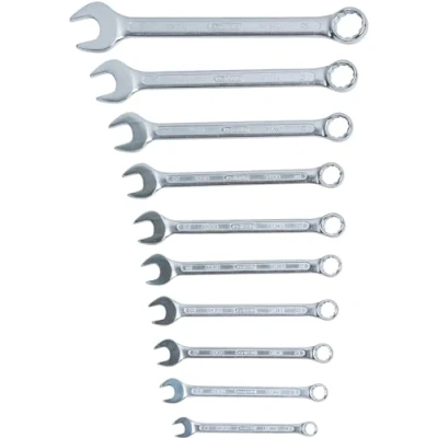 Afbeelding van KS Tools 517.0080 Ring steeksleutelset, gebogen, 10 dlg, 8 22mm