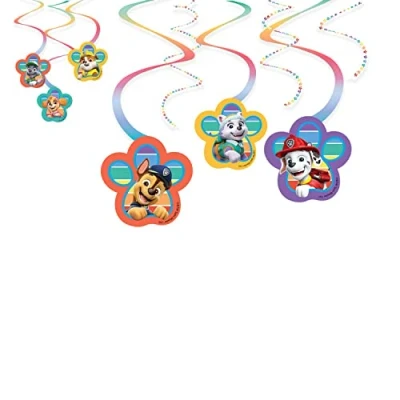 Afbeelding van Paw Patrol Swirl Hangdecoratie 60cm 6 stuks