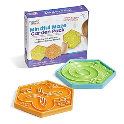 Afbeelding van Learning Resources Mindful Maze Tuineditie, vingerlabyrint voor kinderen, mindfulness zintuigelijk speelgoed, therapeutische materialen kalmeerhoek