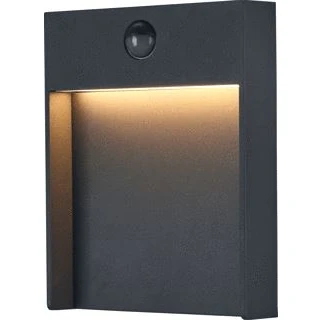 Afbeelding van Slv flatt sensor outdoor led wandopbouwarmatuur 3000k ip65 antraciet 1002954
