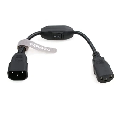 Afbeelding van SZRMCC IEC320 C14 tot C13 mannelijk naar vrouwelijk met aan uitschakelaar Netsnoerkabel (1pcs)