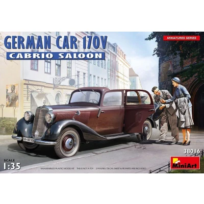 Afbeelding van Miniart German Car 170v Cabrio Saloon 1:35 MIN38016 modelbouwsets, hobbybouwspeelgoed voor kinderen, modelverf en accessoires