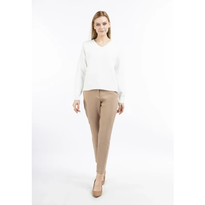 Afbeelding van Dreimaster Klassik Dames Gebreide Trui SCHMUDDELWEDDA XL/XXL / Off White 74% Polyesteracryl 22% Polyester 4% Elastaan