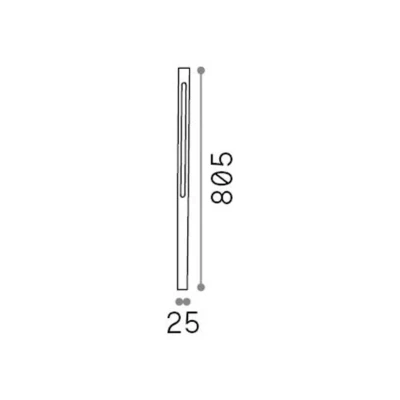 Afbeelding van Ideallux Ideal Lux LED tuinpadverlichting Jedi antraciet metaal Hoogte 80,5 cm