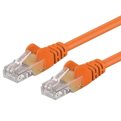 Afbeelding van PremiumCord Netwerkkabel, ethernet, LAN en patchkabel, Cat6, UTP, snel, flexibel robuust, RJ45 kabel, 1 Gbit/S, AWG 26/7, koperen 100 procent Cu, oranje, 10 m