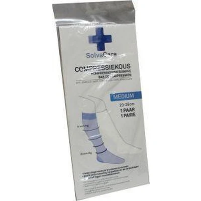 Afbeelding van Solvacare Compressiekous wit M 23 26 cm 1 paar