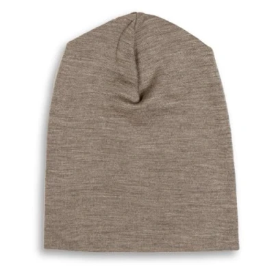Afbeelding van Engel Natuur, Merino muts voor dames en heren, 70% wol (kbT), 30% zijde, walnoot, One size