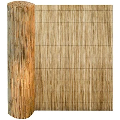 Afbeelding van Rieten mat 90 x 600 cm inkijkbescherming hek rietmat balkon omranding riet
