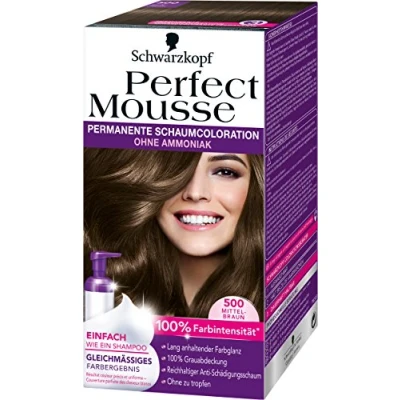 Afbeelding van Perfect Mousse Permanente schuimkleuring, 500 middenbruin, 3 pack (3 x 1 stuk)
