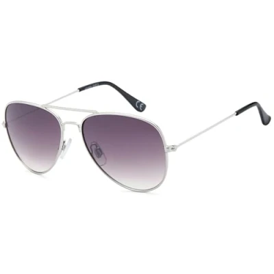 Afbeelding van styleBREAKER pilotenbril voor kinderen, met roestvrij stalen metalen frame, gespiegeld of getint, pilotenbril, zonnebril 09020059, Zilver frame / glas grijs verloop, Einheitsgröße
