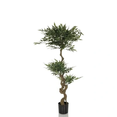 Afbeelding van hjh OFFICE Kunstplant ACACIA Kunststof, Stof Groen