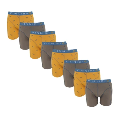 Afbeelding van 8 x Vinnie G boxershorts Boys Wakeboard Grey Print maat 128/134