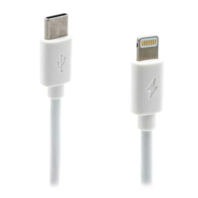 Afbeelding van Geschikt A DAPT laadkabel USB C &gt; lightning (8 pins) 1M wit Alleeninkt