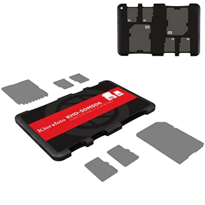 Afbeelding van Kiorafoto Creditcard formaat geheugenkaarthouder opbergtas voor 2 SD kaarten + 4 TF kaarten, SDHC SDXC en Case Houder