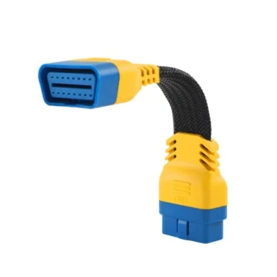 Afbeelding van PLAYOCCAR OBD II Verlengkabel Adapter, Auto 16 Pin Man vrouw OBD2 Extender Cord Dikker Nylon Materiaal (20cm/7.87inch)