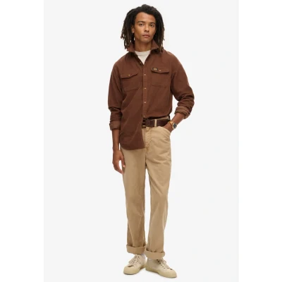 Afbeelding van Superdry Trails Overhemd, Heren, Maat: Large, Potting soil brown