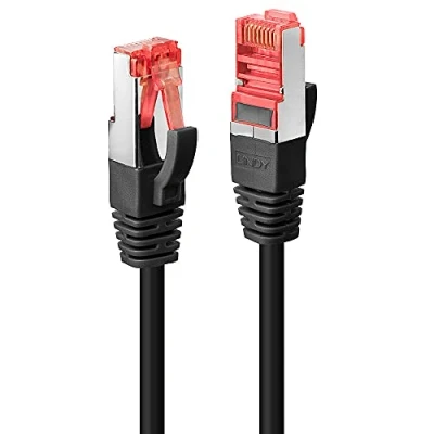 Afbeelding van LINDY 47776 RJ45 Netwerkkabel, patchkabel CAT 6 S/FTP 0.50 m Zwart 1 stuk(s)