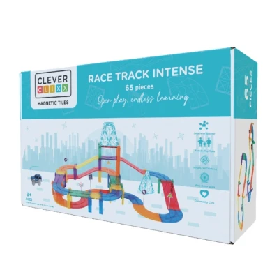 Afbeelding van Cleverclixx Race Track Intense racebaan bouwpakket 65 Stuks