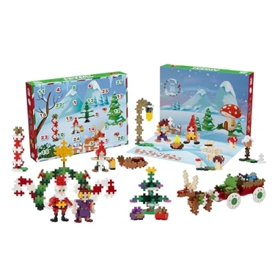 Afbeelding van PLUS Adventskalender 2024 met 25 verrassingsgeschenken, bevat 600 delen bouwspel kerstcadeau voor jongens, meisjes, kinderen vanaf 5 jaar