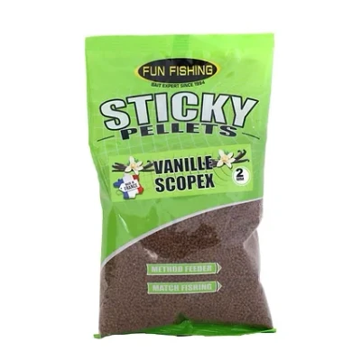 Afbeelding van Fun Fishing Sticky Pellets 2mm (700g) Smaak : Vanille Scopex