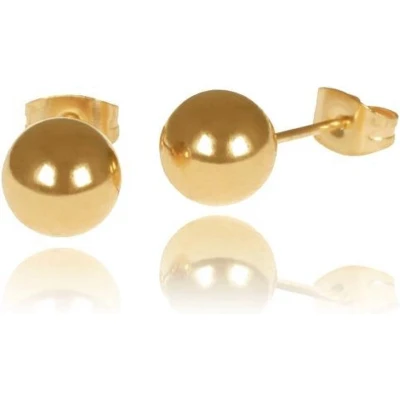 Afbeelding van LGT Jewels Stud oorbellen Bol 4mm Goudkleurig