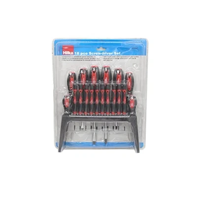 Afbeelding van Hilka 32700018 18 stuks Schroevendraaier Set, Rood &amp; Zwart