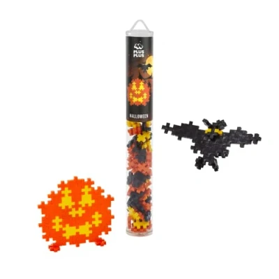 Afbeelding van Plus Halloween Tube Constructiespeelgoed Set Met Bouwstenen 100 Delige Bouwset Bouwspeelgoed Vanaf 3 Jaar