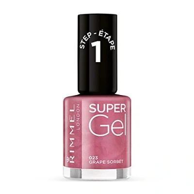 Afbeelding van 2x Rimmel SuperGel Nailpolish 023 Grape Sorbet 12 ml