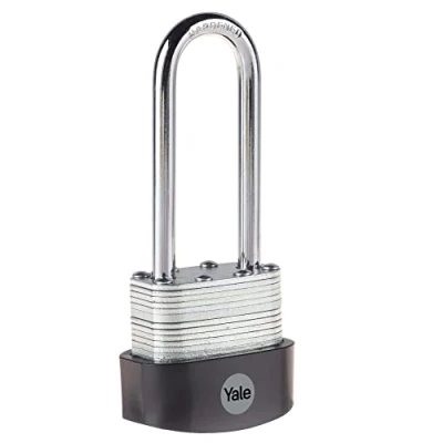 Afbeelding van Yale Y125B/40/163/1 Hoge veiligheidsslot, gelamineerd, extreem weerbestendig, verchroomd, 40 mm, lange beugel Y125B