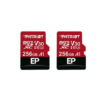 Afbeelding van Patriot Memory 256GB A1 / V30 Geheugenkaart voor Android telefoons en tablets, 4K video opname Pakket van 2