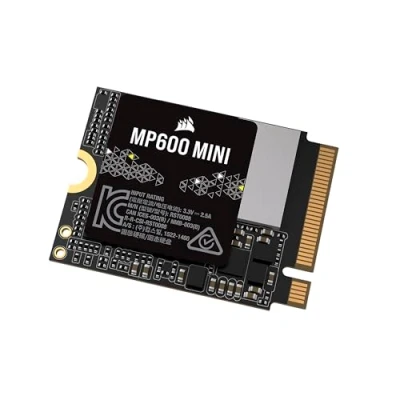Afbeelding van CORSAIR MP600 MINI 1TB M.2 NVMe PCIe x4 Gen4 2 SSD 2230 Tot 7.000MB/sec Sequentieel Lezen High Density 3D TLC NAND Perfect Voor Steam Deck en Microsoft Surface Zwart