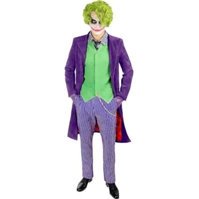 Afbeelding van FUNIDELIA The Dark Knight Joker kostuum Diamante Editie Maat: XL