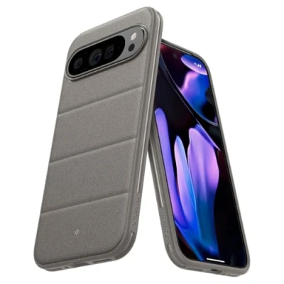 Afbeelding van Caseology Athlex voor Google Pixel 9 Pro XL hoes, [Zandsteentextuur antikras] Zijgreeppatronen Case Cover Active Gray