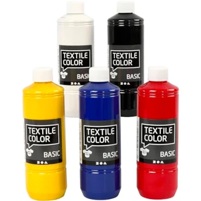 Afbeelding van Creativ Company Textielverf Primaire kleuren, 5x500ml