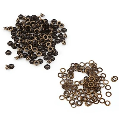 Afbeelding van Metalen Oogjes Retro 100st met Ringen voor Leer Craft DIY Naaien (5 mm)