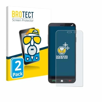 Afbeelding van BROTECT Entspiegelungsfolie Displayschutz Displayschutzfolie Folie Matt (2 Stuk, Brondi Amico), Smartphone beschermfolie, Grijs