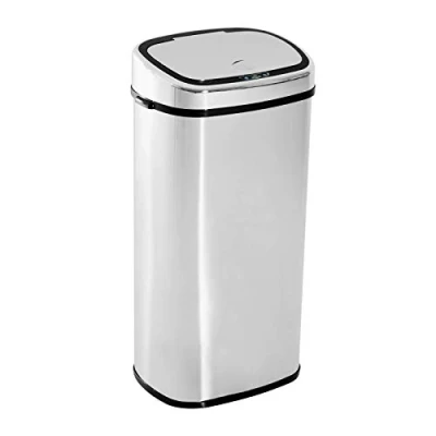 Afbeelding van HOMCOM Automatische prullenbak met sensor keuken RVS vierkant 68 l 851 003