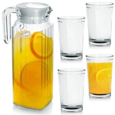 Afbeelding van Set kruik en glazen Excellent Houseware ye9000500 200 ml 1,1 L (5 Onderdelen)