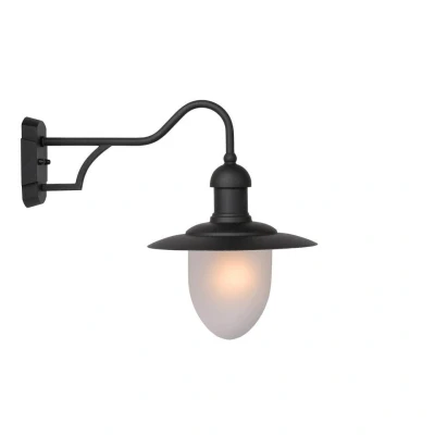 Afbeelding van Lucide ARUBA Wandlamp Buiten Ø 25 cm 1xE27 IP44 Zwart