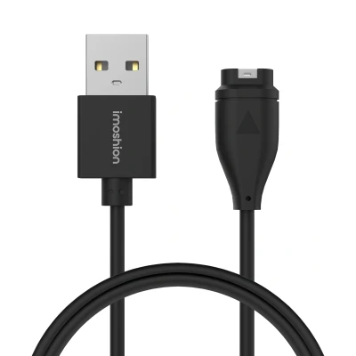 Afbeelding van USB A charging cable for Garmin watch 1 Meter van iMoshion / Zwart