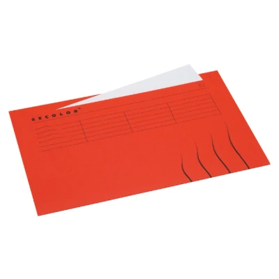 Afbeelding van 25x Vouwmap Secolor Folio ongelijk 225gr rood