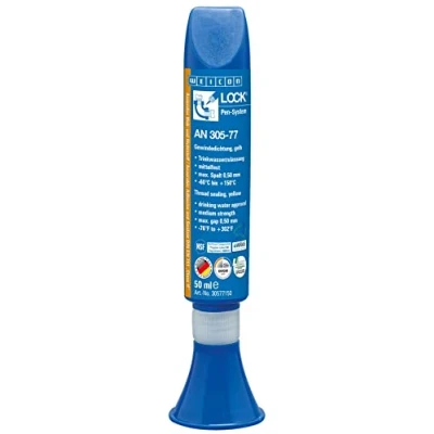 Afbeelding van WEICON LOCK® AN 305 77 50 ml schroefdraad afdichting DVGW en drinkwatergoedkeuring
