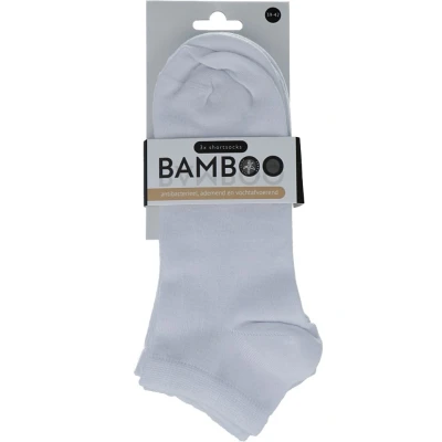 Afbeelding van Naproz Bamboo Airco Shortsokken 3 Pack Wit 39 42