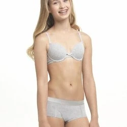 Afbeelding van Boobs &amp; bloomers boxer voor meisjes grijs maat xxs