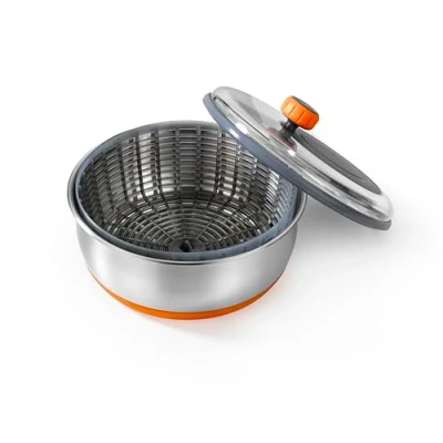 Afbeelding van BRA Efficient Slacentrifuge 18/10 roestvrij staal, 4 L, geschikt voor slakom, antislipbasis