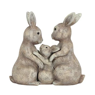 Afbeelding van Something Different Beeld/figuur Bunny family Grijs